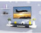 Mobile TV a Parete con Mensola Sospesa, Mensola Di Fondo per Lettore DVD/Blu-Ray a Parete, Box TV Satellitare, Decoder Via Cavo/D / 130 cm