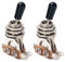Jiayouy Lot de 2 interrupteurs à bascule 3 voies avec bouton noir pour guitare électrique Gibon Epiphone Les Paul