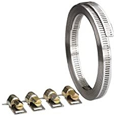 Colliers de serrage inox W4 bande ajourée sans fin, largeur 8 mm, longueur 25 m