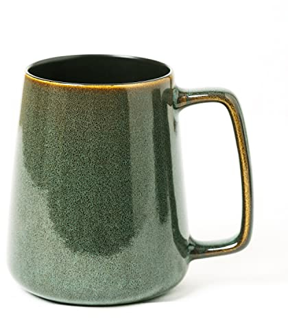 Large Ceramics Coffee Mugs,24 OZ/700ml Extra Large Cups, for Cappuccino, Latte, Hot Cocoa Or Hot Tea -Gift for Birthday/Christmas/Valentine's (24 oz Dark Green)