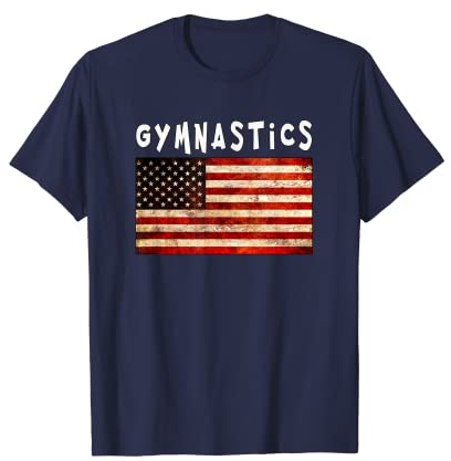 T-shirt Gymnastics USA Drapeau Américain - Gymnaste Grunge T-Shirt
