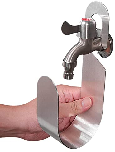 Peosevi Gartenschlauchhalter - Robuster Wand-Schlauchhalter aus Edelstahl - Hängender Wasserschlauchhalter-Organizer für den Außenbereich, Garten, Hof, Rasen, Silber