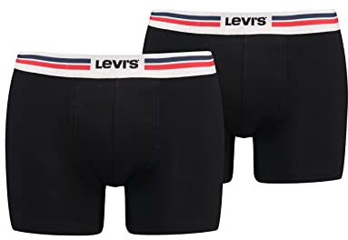 Levi's Boxer, Boxer Uomo, Nero (Black 04), S