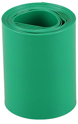 Daweglop 2M Guaina Termorestringente in PVC Verde Scuro da 50 Mm per 2 Batterie 18650