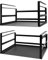 Nxconsu 2Pack Under Shelf Storage Basket Organizer Hanging Holder for Cabinet Pantry Kitchen Cupboard Desk Counter Bookshelf Organization Add-on Space Saver Heavy Duty Slide-in Black Large