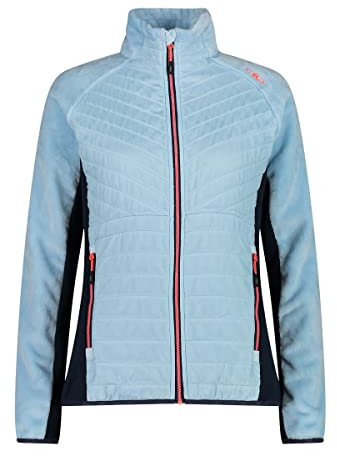 CMP W Jacket Hybrid Blau, Damen Ponchos und Capes, Größe 46 - Farbe Cristall Blue