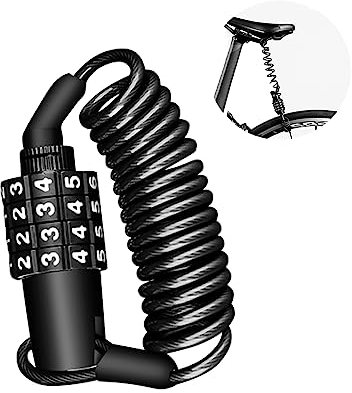 1pcs Portable Bicycle Password Lock, 4-Digit Password Combination Portable Combination Security Lock, Motorcycle Helmet Lock, Used to Protect Outdoor Bicycles and All Moving Items