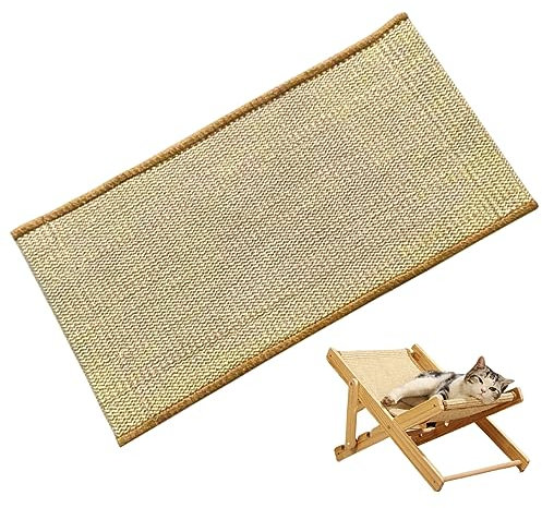 Katzenkratzmatte Katze Sisalstuhl Hängematte Ersatz 55x28cm Katzenkratzer Katzen Hängemattenbett Ersatzabdeckung Bequeme Schlafteppiche für Katzen erhöhtes Bett kein Stuhl