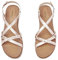 Veittes Women's Flat Slide Sandals - Fashion Adjustable Cross Strappy Braided Flat Summer Shoes.(2207023,GD/MF,5.5 UK)