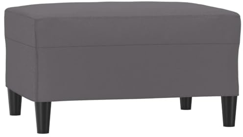 vidaXL Fußhocker Sitzhocker Polsterhocker Fußschemel Schemel Sitzbank Fußbank Hocker Fußstütze Fußablage Wohnzimmer Grau 70x55x41cm Kunstleder