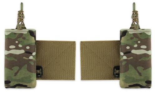 KRYDEX GEAR Magazine Holder Radio Pouch with Hook and Loop Cummerbund Side Mag Pouch Holster for Chest Rig Tactical Vest