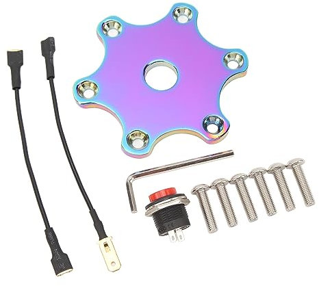 Universal Hexagonal Steering Wheel Horn Button Cover Plate Kit for 6 Hole Steering Wheel
