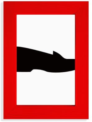 Bilderrahmen für Herren, Leder, Schuhe, Umrissmuster, Kunstdruck, Rot