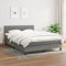 BAZZI Boxspringbett 140 x 200 cm mit Matratze Polsterbett 140 x 200 cm Komplettes Bettset,Bett 140 x 200 cm Mit Matratze und Lattenrost Dunkelgrau-53 Stoff Jugendbett für Jugendzimmer, Futonbett