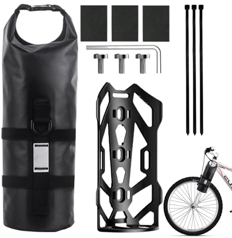 Sac de fourche pour vélo – Étanche 5 L Sacoches et coffres de porte-bagages, sac de fourche de vélo léger | Protecteur de fourche de vélo suspendu pour Bikepacking Cyclisme Touring