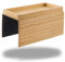 DETOR home and living Sofa Arm Tray, Foldable TV table with Capacious 31.5 x 13.5 CM Storage Box, Natural Bamboo Finish, Enhanced Nonslip Felt Bottom, Sturdy Bamboo Slats Material