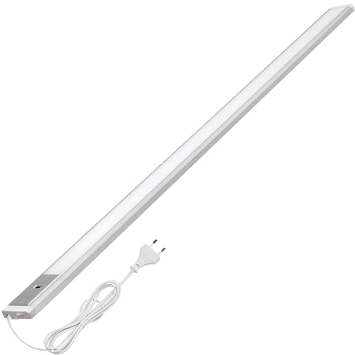 Oktaplex Riva Unterbauleuchte LED 90cm dimmbar warmweiß 730lm flach Küchenbeleuchtung mit Sensor Unterschrankleuchte 10W silber