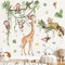 wondever Stickers Muraux Animaux de la Jungle Tropicales Arbre Branche Autocollants Muraux Mural Stickers Safari Girafe Singe Léopard pour Chambre Enfants Bébé Pépinière Salon