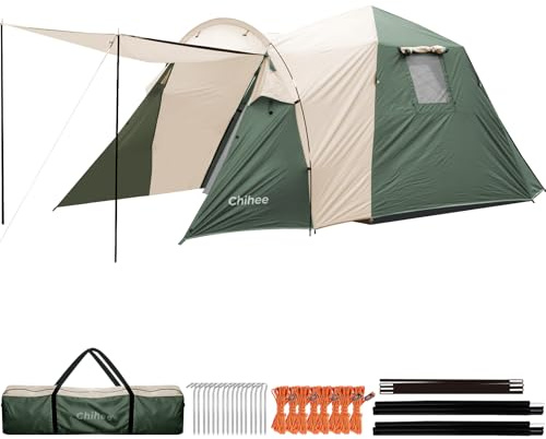 Chihee Tienda de campaña 2-3 Personas Pop Up con Estructura Hidráulica Tienda Familiar Impermeable Cortaviento Refugio al Aire Libre De Viaje Espaciosa Disposición de una habitación Montaje rápido