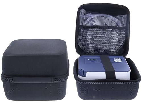 foto-kontor Tasche kompatibel mit Beurer IH 16 Inhaliergerät Schutzhülle Aufbewahrung Hülle Stoßfest Wasserabweisend Transporttasche mit Netzfach Schwarz