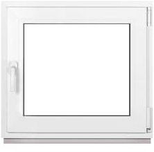 Framex Ventana de Sótano, de PVC, Blanca, 70 x 60 cm (700 x 600 mm), Doble Acristalamiento, Cristal Transparente (32 mm), Oscilobatiente, DIN Derecha - Premium