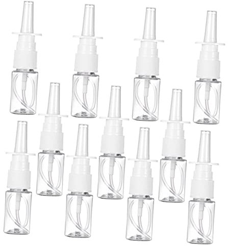 Gatuida Flaconi Spray Nasali 10 Pezzi 10ml Trasparenti Spruzzatore Diretto Portatile Anti-perdita Per Uso Esterno e Viaggio