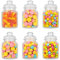 KAMACA Candy Bar Gläser klein – 6er Set Bonbongläser mit Deckel – luftdicht, spülmaschinenfest – Vintage Vorratsgläser für Süßigkeiten, Kekse & mehr (6x Bonbonglas 270ml)