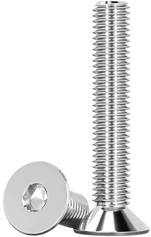 Humyu M4 Schrauben Senkkopf 40mm Edelstahl A2 V2A Senkschraube 50 Stück | M4 Senkkopfschrauben mit Innensechskant DIN 7991 / ISO 10642 Senkkopfschrauben Gewindeschrauben für DIY & Möbelreparatur