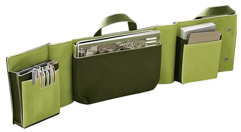 Derwrtup Laptoptasche für Damen | Faltbare Grüne Filz Handtasche | Tasche Mit Fächern,Für Frauen, n, Lehrer, Für Tägliche Reisen, Arbeit, College, Wohnheim,