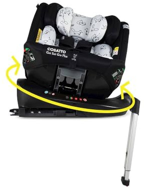 Cosatto Get Set Grow Plus i-Size 360 Car Seat with ISOFIX 0-12 Years, 360 Swivel Rotation, ADAC Testing, Group 0+123, ERF (Foxed)