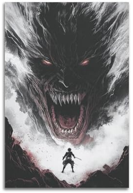 XYSXYCP Wandkunstdruck, Anime-Poster Attack on Titan – Eren Yeager's Rage Against The Titans, moderne Familie für Wohnzimmer-Dekor, 30 x 45 cm