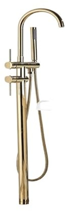 DXYQXL Robinet de salle de bain – Mitigeur de douche sur pied avec bec pivotant pour eau chaude et froide