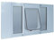 Ideal Pet Products Aluminum Sash Window Pet Door, Adjustable to Fit Window Widths from 27 to 32, Chubby Kat 7-1/2” x 10-1/2” Flap Size