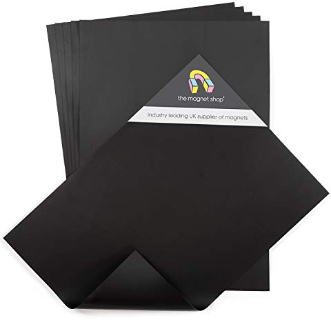 The Magnet Shop Feuilles magnétiques TMS A4 - Aimants artisanaux, feuilles flexibles de 0,5 mm pour stocker des découpes, des œuvres d'art, des travaux manuels - Lot de 6