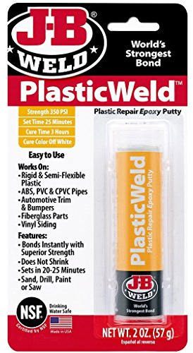 J-B Weld 8237 PlasticWeld Mastic époxy pour réparation de plastique – 56,7 g (lot de 2)