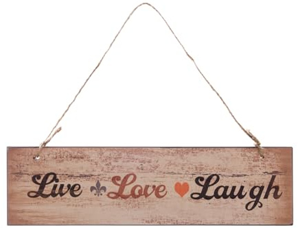 My Flair Holzschild Live Love Laugh Drucke auf Holz, Mehrfarbig, einzigartig