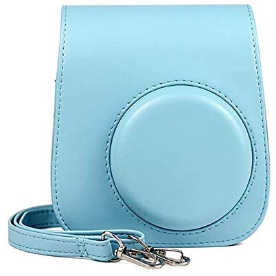 Die Schutzhülle der Instat Mini 11 Kamera ist kompatibel mit Instax Mini 11, PU Tasche mit Tasche und verstellbarem Schultergurt (blau)