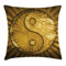 ABAKUHAUS Ying Yang Kissenbezug, Industrielles Design, Kissenbezug Beidseitiges Muster Klarer Digitaldruck Farbfest mit Reißverschluss, 45 x 45 cm, Hellbraun Braun