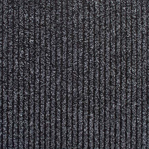Grandismo Anthracite Entrance Barrier Matting - Ribbed Fibres - Heavy Duty Mat - Hallway - Foyer - Lobby Reception - Door Mat - Roll (1 Metre Length x (1 Metre Width))