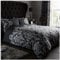 Gaveno Cavailia Empire Damask King Duvet Set Black Reversible Easy Care Cotton Blend 3 Piece Bedding | 1 Quilt Cover + 2 Pillow Cases | Button Closure | Machine Washable