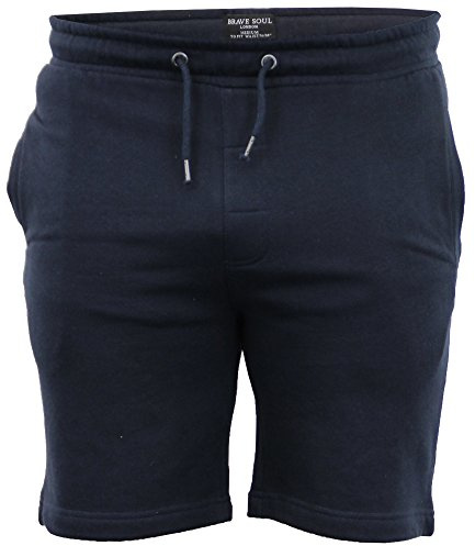 BRAVE SOUL Mens Jogger Shorts Tarley' Sports Training Summer Gym Pants (Rich Navy) M