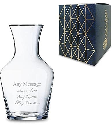 Personalised Engraved 25cl A Vin Carafe, Gift Boxed, Perfect for Any Drink for Any Occasion