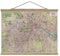 Stoffbild mit Posterleisten - Vintage Stadtplan Berlin - 60 x 80cm Eiche