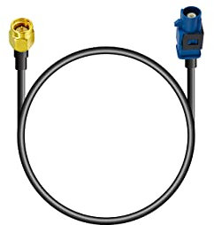 Vecys GPS Kabel Fakra C zu SMA Stecker Pigtail Kabel Fakra GPS Antennenadapterkabel RG174 30 cm 11.8 Zoll für Auto DVR GPS Modul Tracking System Antenne GPS Navigationssystem GPS Empfänger
