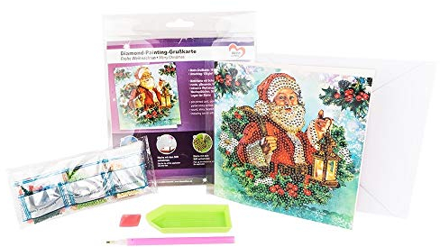 Ideen mit Herz Diamond-Painting-Grußkarte | 16 x 16 cm | 370 g/m² | inkl. Umschlag & Werkzeug (Frohe Weihnachten)