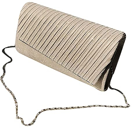 MEGAUK Damen Glitzer Clutch Unterarmtasche mit Abnehmbare Kette für Hochzeit Wedding Ball Bankett Prom Party