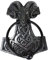 Ebros Gift Viking Ram Skull Thor Hammer Mjolnir with Runes Knotwork Decorative Door Knocker Figurine with Built in Struck Ball Norse God of Thunder Scandinavian Mythology Accent