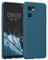 kwmobile Carcasa Compatible con OPPO Find X5 Lite Funda - Bordes elevados anticaídas - Case de TPU y Silicona con Interior de Microfibra - petróleo Mate