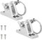 Niciksty 2 Stück Edelstahl Marine Boot Baldachin Abdeckung Deck Mount Bimini Top Fitting mit abnehmbarem Schnellverschluss