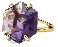 Opulente mit Amethyst Ringe aus 14k Gold - Elegante Geburtsstein Ringe für Frauen - Individuelle Frauen Edelstein Ringe, Aussage Ringe, Mode Ringe - Wählen Sie Ihr Material - Alle Größen Verfügbar